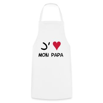 J'aime mon papa! - Cooking Apron - white - Front - AI Model Male 185 dark (185cm)