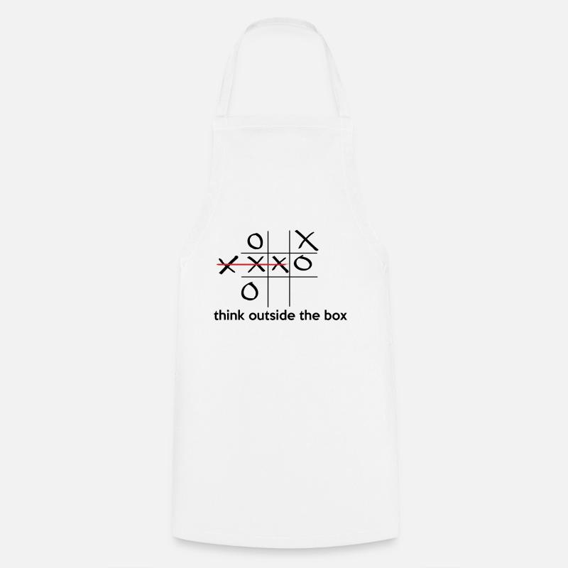 think outside the box schlauer penseker - Tablier de cuisine - blanc