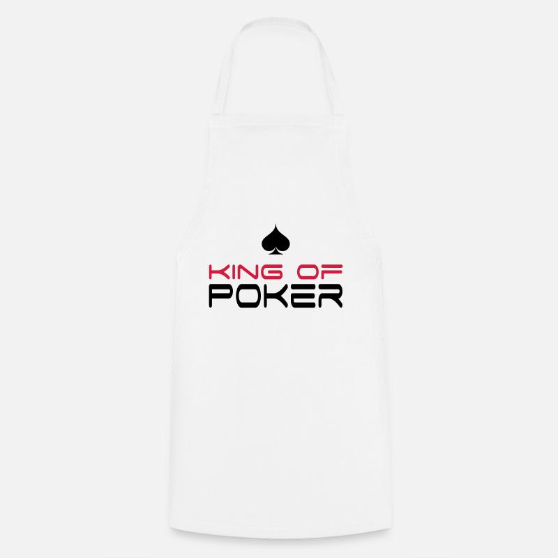 poker - Tablier de cuisine - blanc