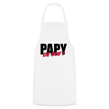 Papy de ouf ! - Tablier de cuisine - blanc - Devant - AI Model Male 185 dark (185cm)
