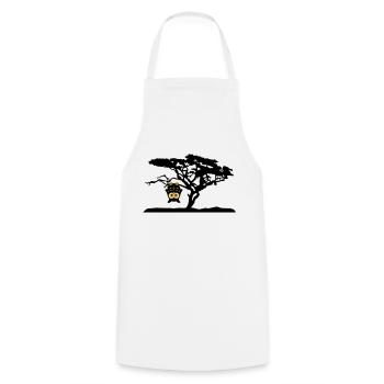 Chouette à l'envers sur les différentes pentes arb - Tablier de cuisine - blanc - Devant - AI Model Male 185 dark (185cm)