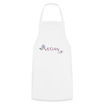 Vegan - Cooking Apron - white - Front - AI Model Male 185 dark (185cm)