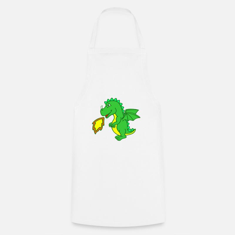 Drache - Kochschürze - Weiß
