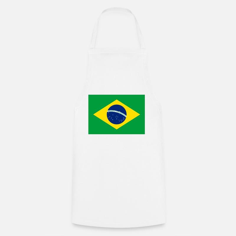 Drapeau br - Tablier de cuisine - blanc