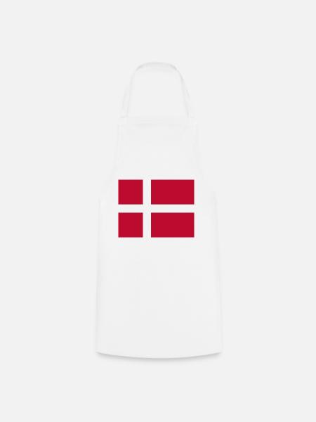 Flagge von Dänemark - Kochschürze - Weiß