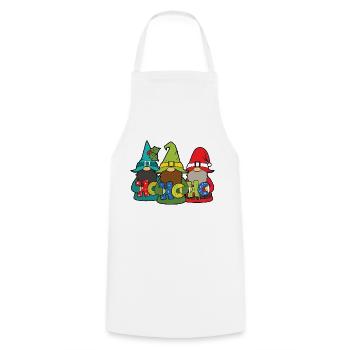 Ho Ho Ho Gnome - Cooking Apron - white - Front - AI Model Male 185 dark (185cm)