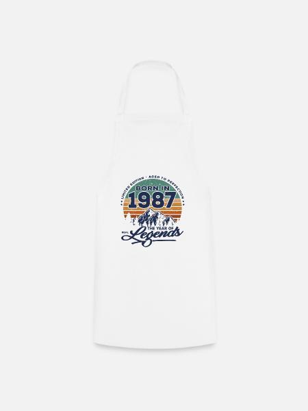 Legenden werden 1987 geboren - Kochschürze - Weiß