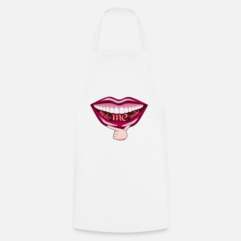 Faites-moi sourire - Tablier de cuisine - blanc