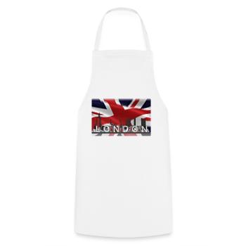 London - Cooking Apron - white - Front - AI Model Male 185 dark (185cm)