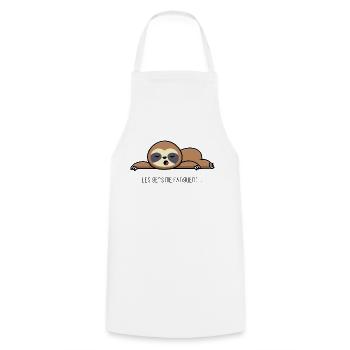 Les gens me fatiguent - Tablier de cuisine - blanc - Devant - AI Model Male 185 dark (185cm)