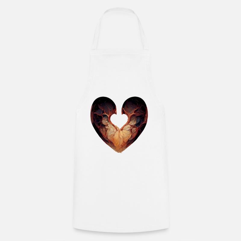 heart inside - Cooking Apron - white