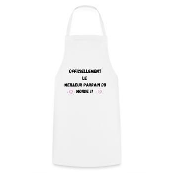 Meilleur parrain du monde - Tablier de cuisine - blanc - Devant - AI Model Male 185 dark (185cm)