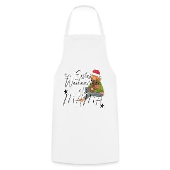 Erstes Weihnachten als Mama _ 1 - Kochschürze - Weiß - Vorne - AI Model Male 185 dark (185cm)