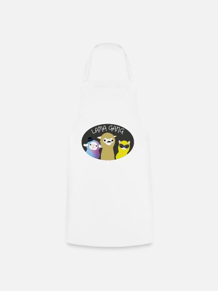 Lama gang - Kochschürze - Weiß