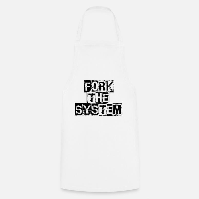 ForkTheSystem - Tablier de cuisine - blanc