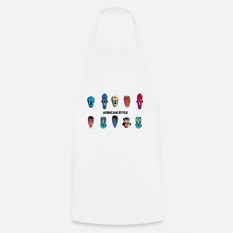 Afrique - Tablier de cuisine - blanc