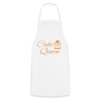 Cake Queen - Kochschürze - Weiß - Vorne - AI Model Male 185 dark (185cm)