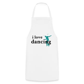 Danse Danse Musique - Tablier de cuisine - blanc - Devant - AI Model Male 185 dark (185cm)