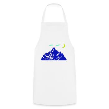 Croissant de la montagne - Tablier de cuisine - blanc - Devant - AI Model Male 185 dark (185cm)
