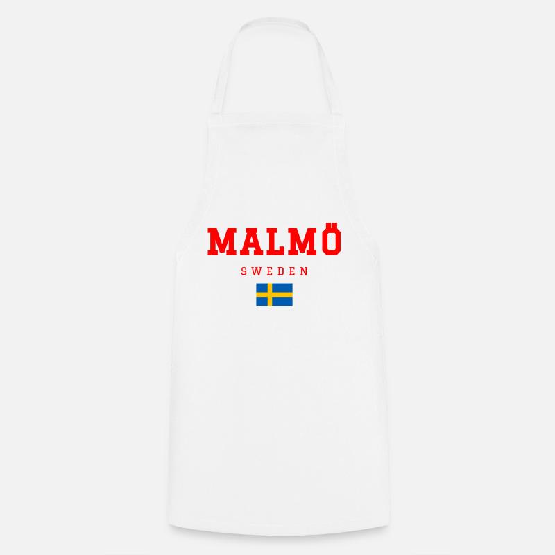Malmö, Suède - Tablier de cuisine - blanc