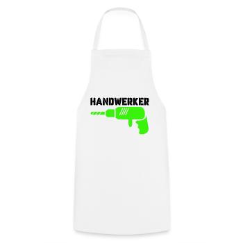 handwerker - Kochschürze - Weiß - Vorne - AI Model Male 185 dark (185cm)