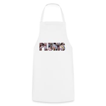 Plums - Cooking Apron - white - Front - AI Model Male 185 dark (185cm)