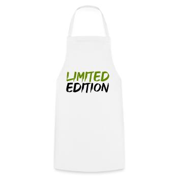 limited edition - Cooking Apron - white - Front - AI Model Male 185 dark (185cm)