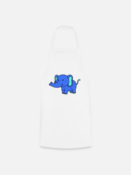 elefant - Kochschürze - Weiß