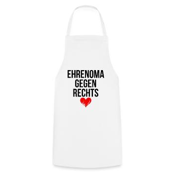 EHRENOMA GEGEN RECHTS - Kochschürze - Weiß - Vorne - AI Model Male 185 dark (185cm)