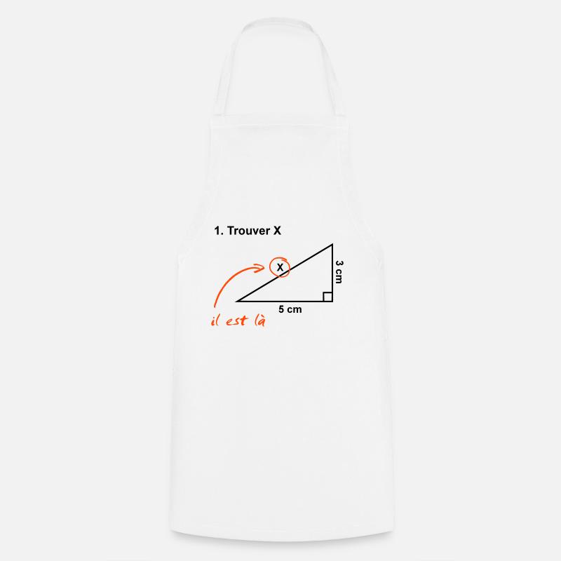 trouver x - Tablier de cuisine - blanc