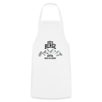 Berge rufen - Kochschürze - Weiß - Vorne - AI Model Male 185 dark (185cm)