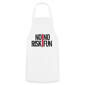 bars stripes spontaneous font no risk no fun spr - Cooking Apron - white - Front - AI Model Male 185 dark (185cm)