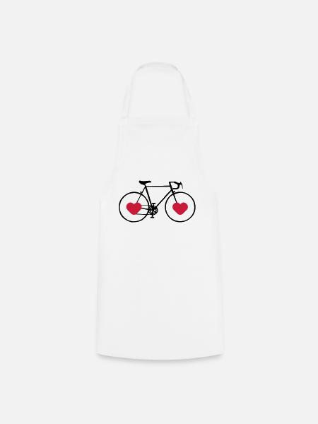 Vélo vélo amour - Tablier de cuisine - blanc