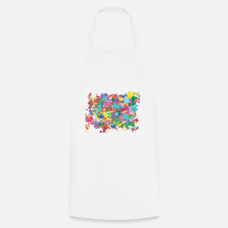 Farbkleckse - Tablier de cuisine - blanc