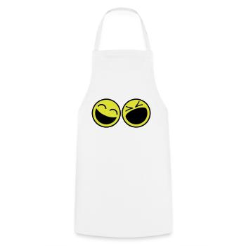 Smileys - Cooking Apron - white - Front - AI Model Male 185 dark (185cm)