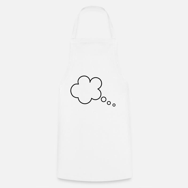 Bulle de pensée Pensée Motif Clipart modèle - Tablier de cuisine - blanc