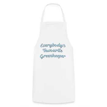 Everybodys favourite greenkeeper funny t - Cooking Apron - white - Front - AI Model Male 185 dark (185cm)