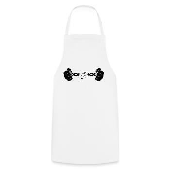hand_kette_1 - Kochschürze - Weiß - Vorne - AI Model Male 185 dark (185cm)