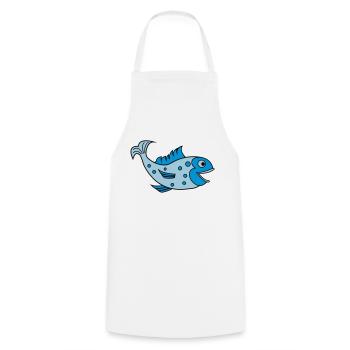 fisch - Tablier de cuisine - blanc - Devant - AI Model Male 185 dark (185cm)