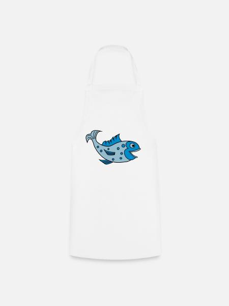 fisch - Kochschürze - Weiß
