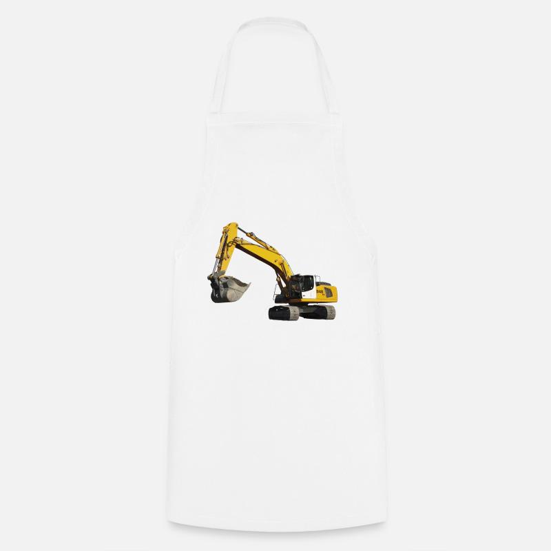 Bagger - Kochschürze - Weiß