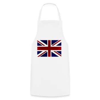 British Flag, United Kingdom, Red, White And Blue - Cooking Apron - white - Front - AI Model Male 185 dark (185cm)