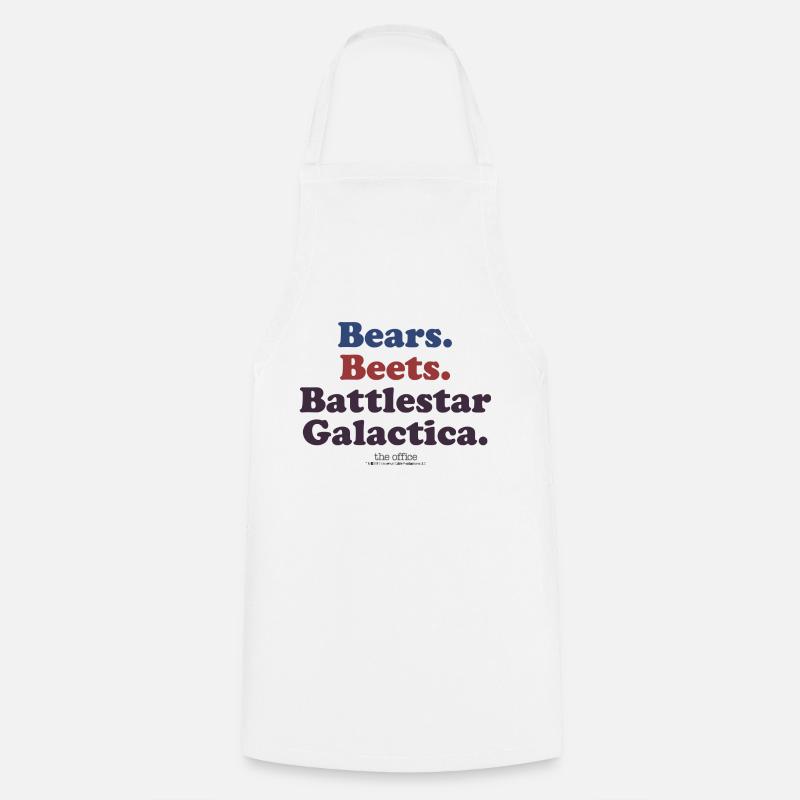 The Office Bears Beets Battlestar Galactica - Tablier de cuisine - blanc