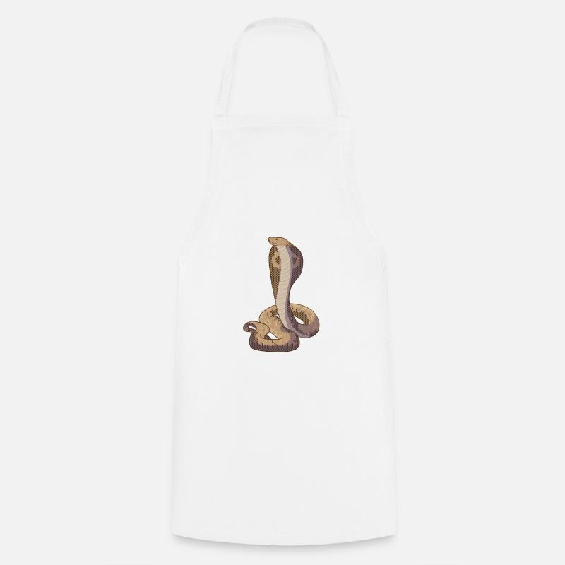 Cobra Snake - Cooking Apron - white