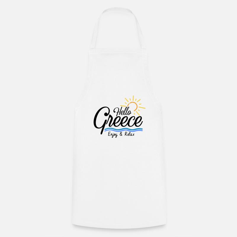 hello greece 2 - Cooking Apron - white