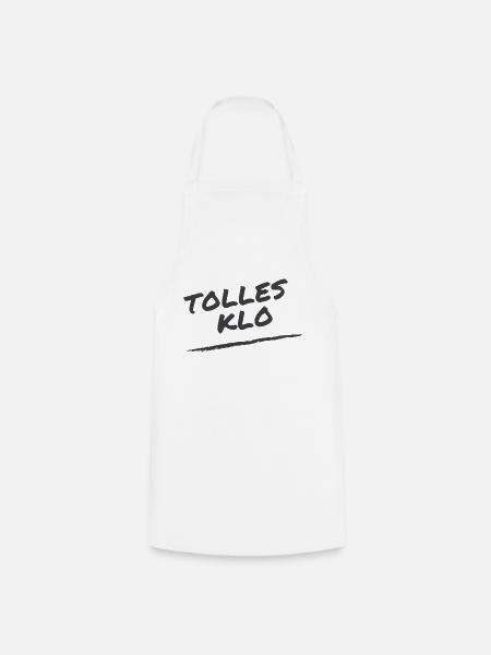 Tolles Klo, lustige Sprüche, Geschenk - Kochschürze - Weiß