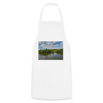 Norfolk Broads UK - Cooking Apron - white - Front - AI Model Male 185 dark (185cm)