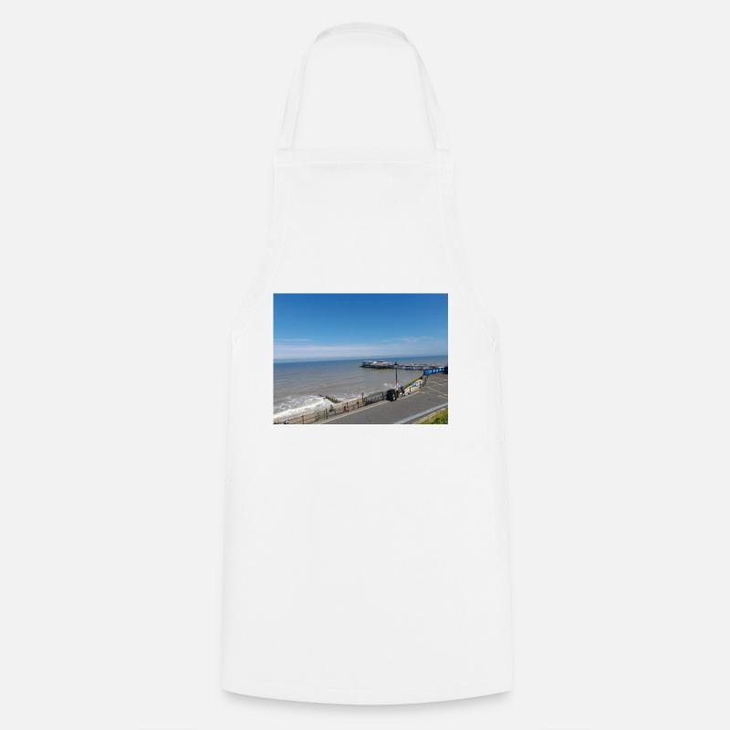 Cromer Beach And Pier Norfork - Cooking Apron - white