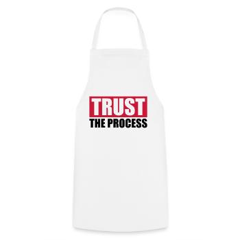 trust the process Quote - Cooking Apron - white - Front - AI Model Male 185 dark (185cm)