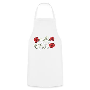 Fleur - Tablier de cuisine - blanc - Devant - AI Model Male 185 dark (185cm)